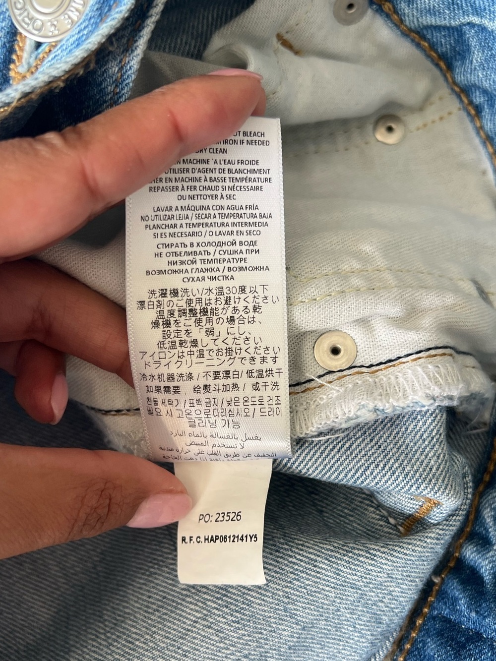 Re/Done Classic Light Blue Straight-Leg Jeans see pictures for measurements - Picture 11 of 13